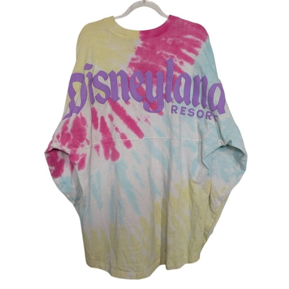 Disneyland Resort Spirit Jersey Womens Size Medium Tie Dye 100% Cotton Spellout
